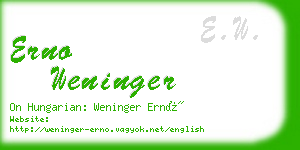 erno weninger business card